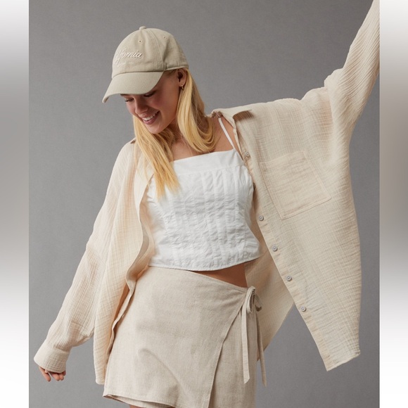 American Eagle Outfitters Tops - American Eagle Go Big Oversized Shirt